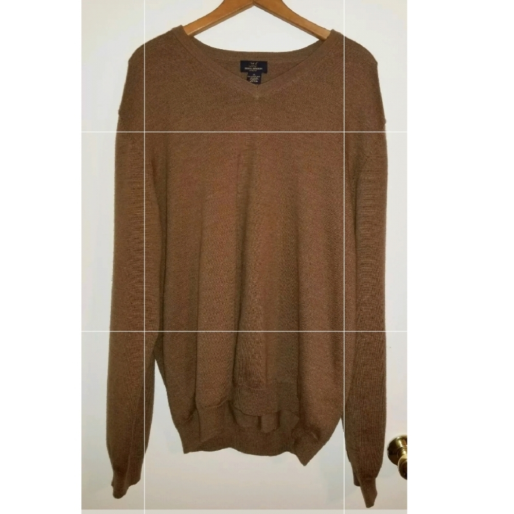 Brooks Brothers Men's Brown Sweater Size XL